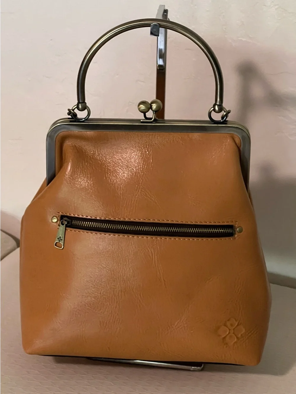 Patricia Nash Novelle Rose Tooled Leather Satchel - Cross Body